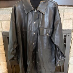 Zara Women’s Black Leather Jacket